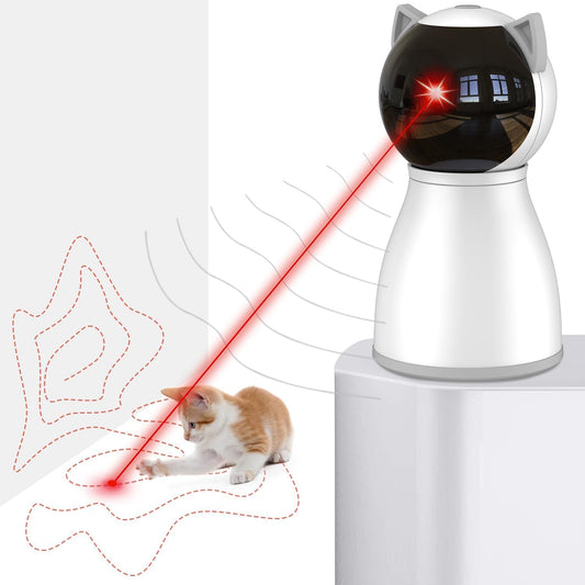 YVE LIFE Laser Cat Toys for Indoor CatsThe 4th Generation Real Random Trajectory Motion Activated Rechargeable Automatic Cat Laser ToyInteractive Cat Toys for Bored Indoor Adult Cats/Kittens/Dogs
